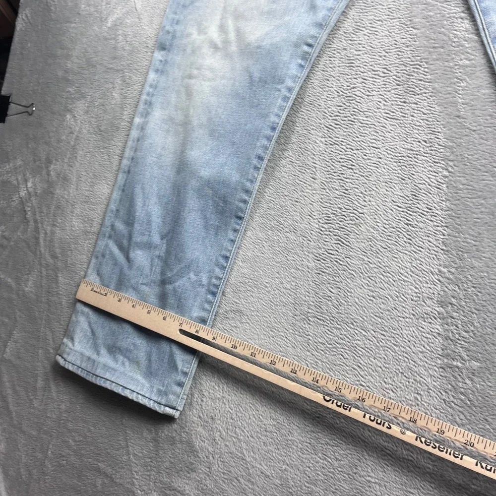 AG Adriano Goldschmied The Matchbox Slim Straight Light Wash Jeans Mens 36